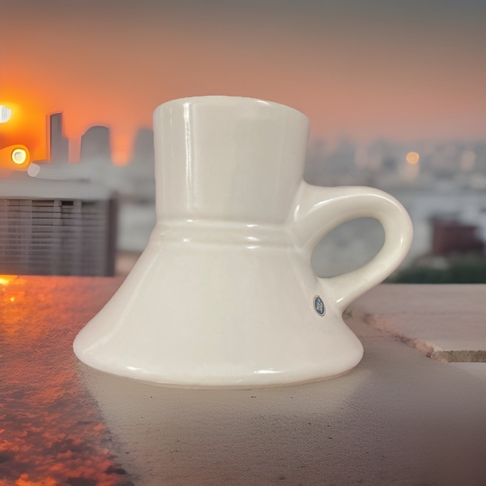 White Star Trek Deep Space Nine Raktajino Coffee Mug DS9 Quark's Bar Replimat‎